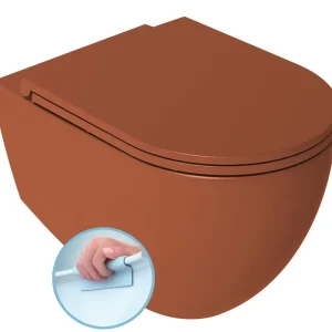 Lage Kosten Isvea Infinity randloos toilet 53x36.5cm terracotta