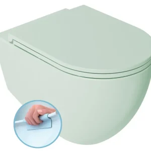 Isvea Infinity randloos toilet 53x36.5cm mintgroen Luxe