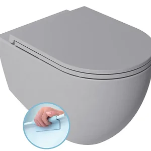 Isvea Infinity randloos toilet 53x36.5cm grijs Professioneel