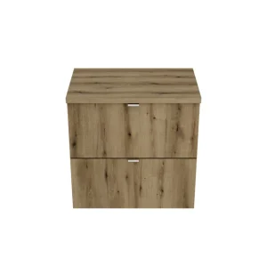 Comad Nova Oak wastafelonderkast 60x40cm eiken met 2 deuren en toppaneel Bestel Nu