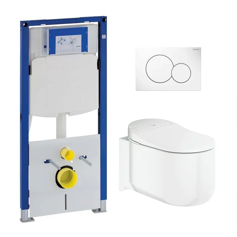 Modern Geberit UP320 toiletset met Grohe Sensia Arena douche wc