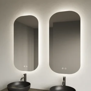 Gliss Design Notus toilet spiegel met LED-verlichting 50x100cm In De Mode