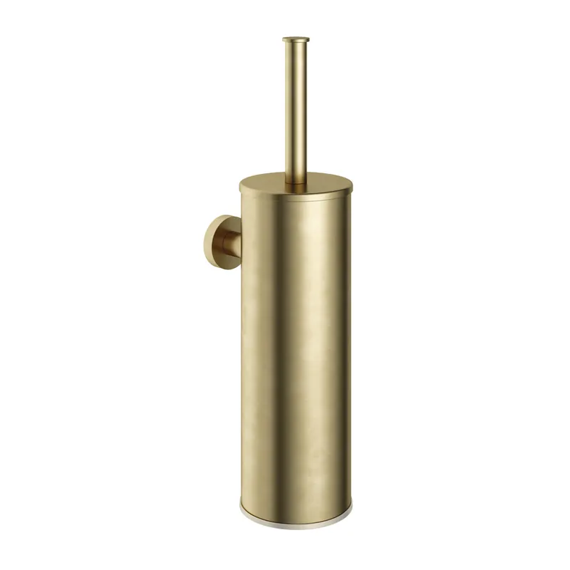 Hete Deal SCHADEMODEL: Hotbath Cobber Toiletborstel Garnituur Wandmodel Geborsteld Messing CBA11
