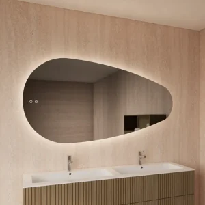 Flitsaanbieding Gliss Design Thalia badkamer spiegel met verlichting 140x71cm