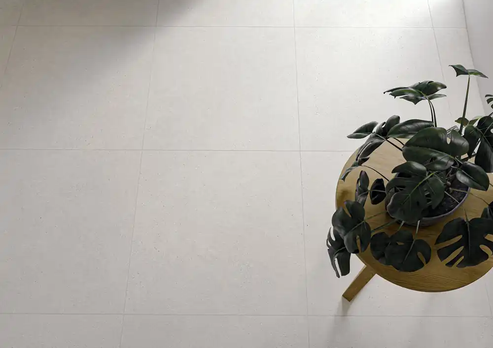 Gratis Retour Tegelsample: Jabo Borneo White vloertegel 75x75cm gerectificeerd