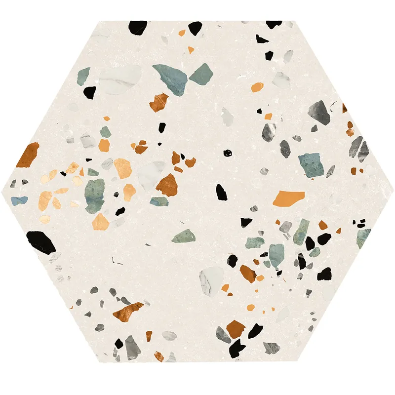 Geld-Terug-Garantie Tegelsample: Jabo Gobi Nude wandtegel hexagon 20x24cm gerectificeerd