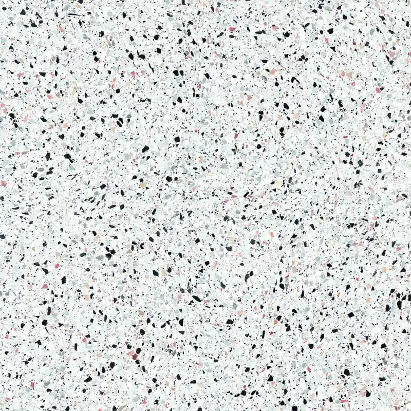 Lage Prijs Tegelsample: Jabo Medley White terrazzo vloertegel 120x120cm gerectificeerd