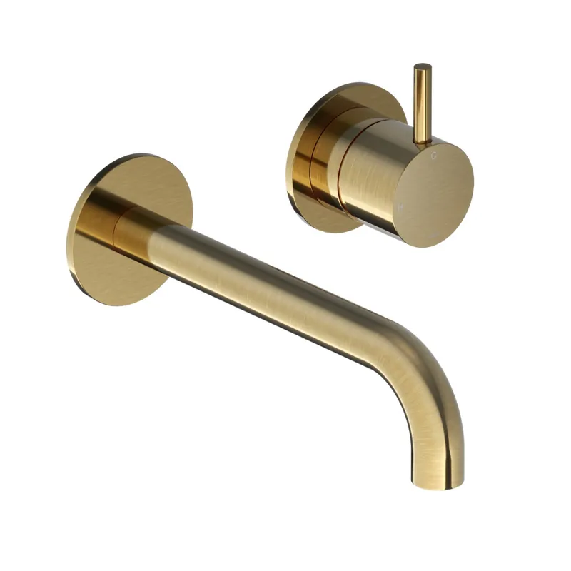 Hotbath Cobber 2-gats inbouw wastafelkraan 18cm geborsteld messing Koop Online