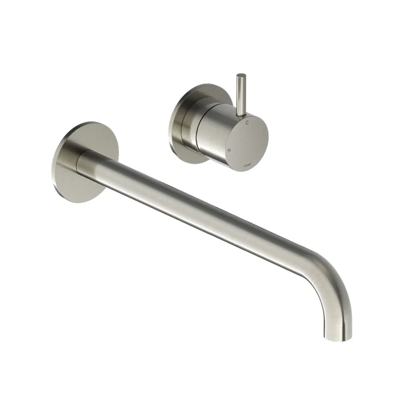 Hotbath Cobber 2-gats inbouw wastafelkraan 25cm geborsteld nikkel Superprijs