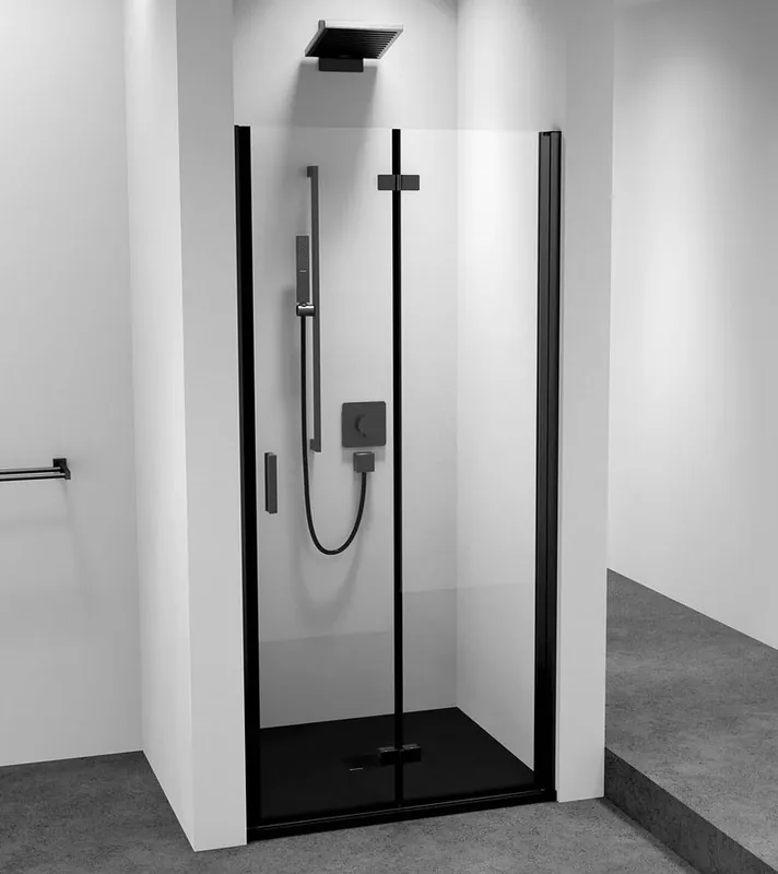 Polysan Zoom Line Black vouwdeur rechts voor nis 70x200cm zwart Direct Beschikbaar