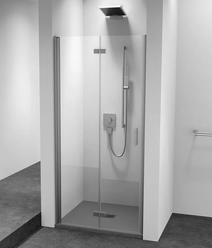 Luxe Polysan Zoom Line vouwdeur links voor nis 70x200cm chroom