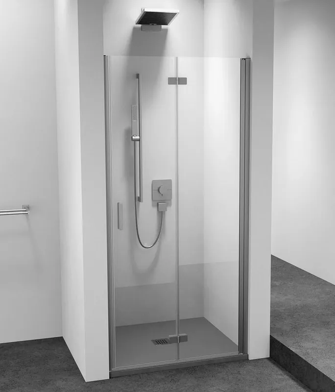 Dagaanbieding Polysan Zoom Line vouwdeur rechts voor nis 70x200cm chroom
