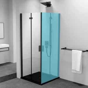 Polysan Zoom Line Black vouwdeur links 80x200cm zwart Must-Have