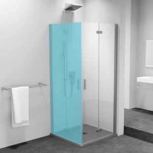Op = Op Polysan Zoom Line vouwdeur rechts 80x200cm chroom