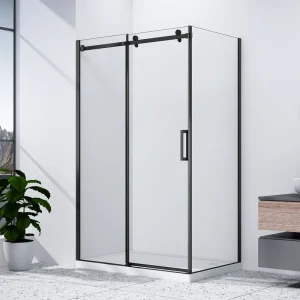 Seizoensaanbieding Gelco Dragon Black douchecabine met schuifdeur 140x90cm zwart