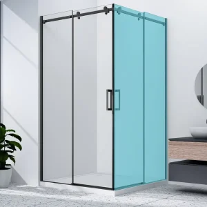 Gratis Verzending Gelco Dragon Black douchedeur voor hoekinstap 90cm zwart