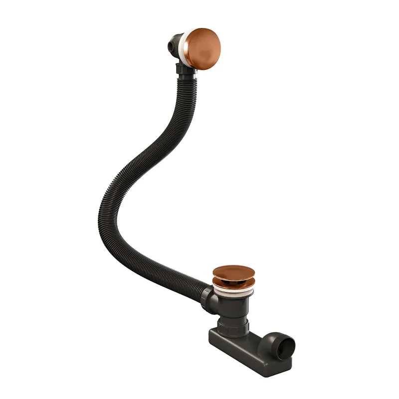 Op = Op Brauer Copper Edition badafvoer met overloop koper geborsteld PVD