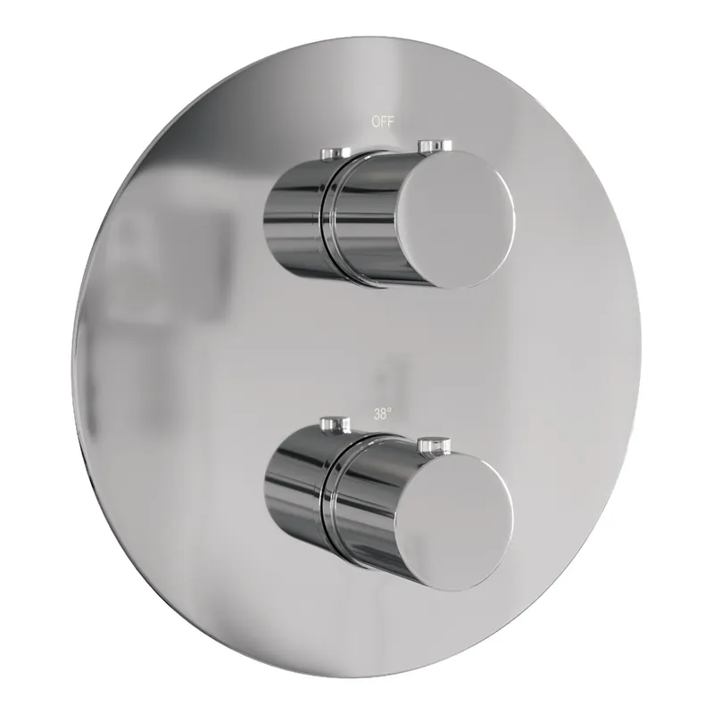 Brauer Chrome Edition 3-weg inbouwthermostaat rond chroom Limited Edition