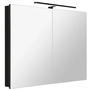 Sapho Greta spiegelkast met LED-verlichting 101x70cm zwart mat Nieuw