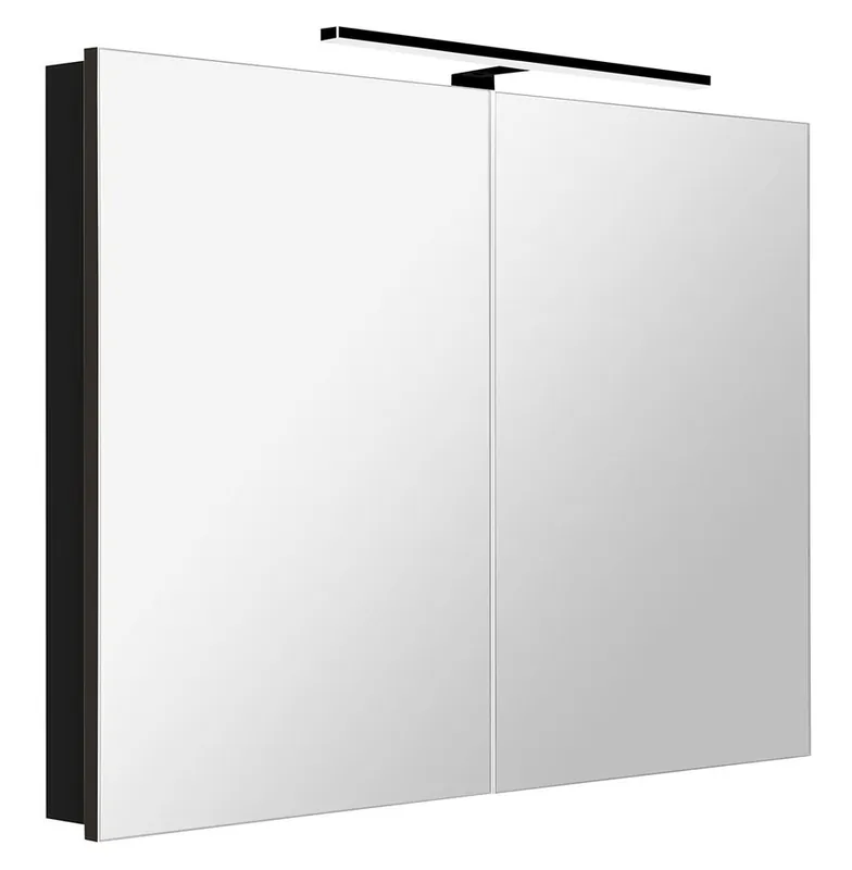 Sapho Greta spiegelkast met LED-verlichting 101x70cm zwart mat Nieuw