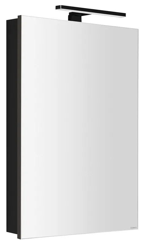 Sapho Greta spiegelkast met LED-verlichting 50x70cm zwart mat Koopje