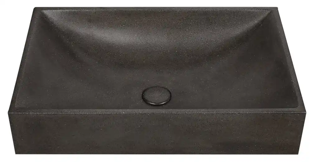 Geld-Terug-Garantie Sapho Tarant opbouw wastafel 58x36cm zwart graniet