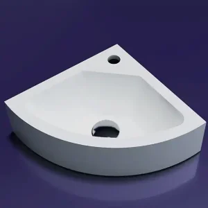 Gratis Retour SCHADEMODEL: Lambini Designs Corner solid surface fontein 30x30x10cm
