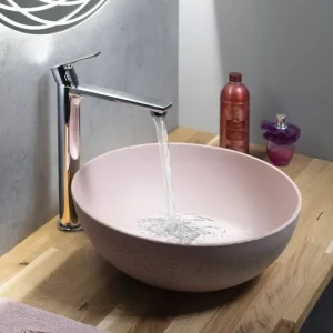 Korting Sapho Formigo betonnen waskom 39cm roze