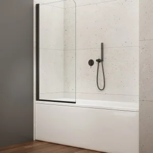 Aqualine Vilma badwand 60x140cm zwart mat Beste Prijs