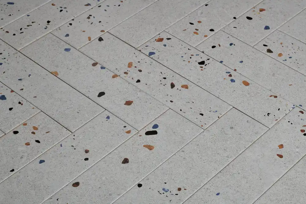 DTG Terrazzo wandtegel 7.5x30cm grijs mat Gecertificeerd