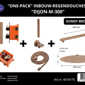 Lage Kosten Best Design Dijon inbouw regendouche set 30cm brons