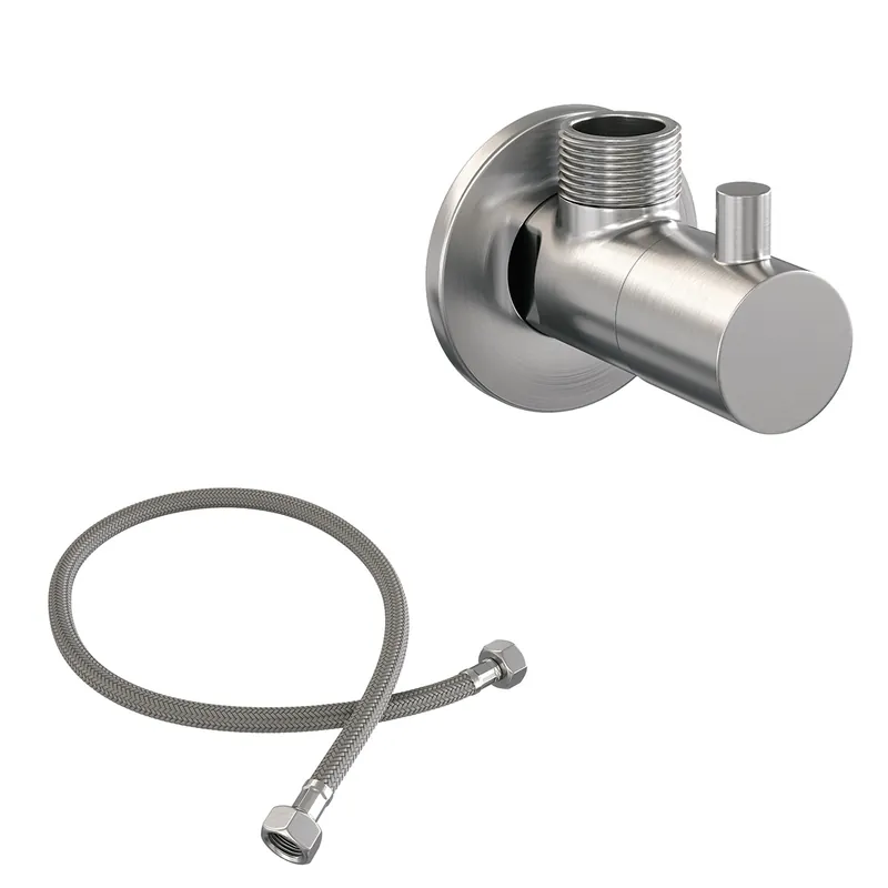 Veilige Betaling Brauer Brushed Edition hoekstopkraan compleet met slang RVS geborsteld PVD