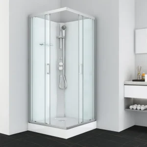 Badstuber Denver complete douchecabine vierkant 90x90x210cm chroom Origineel