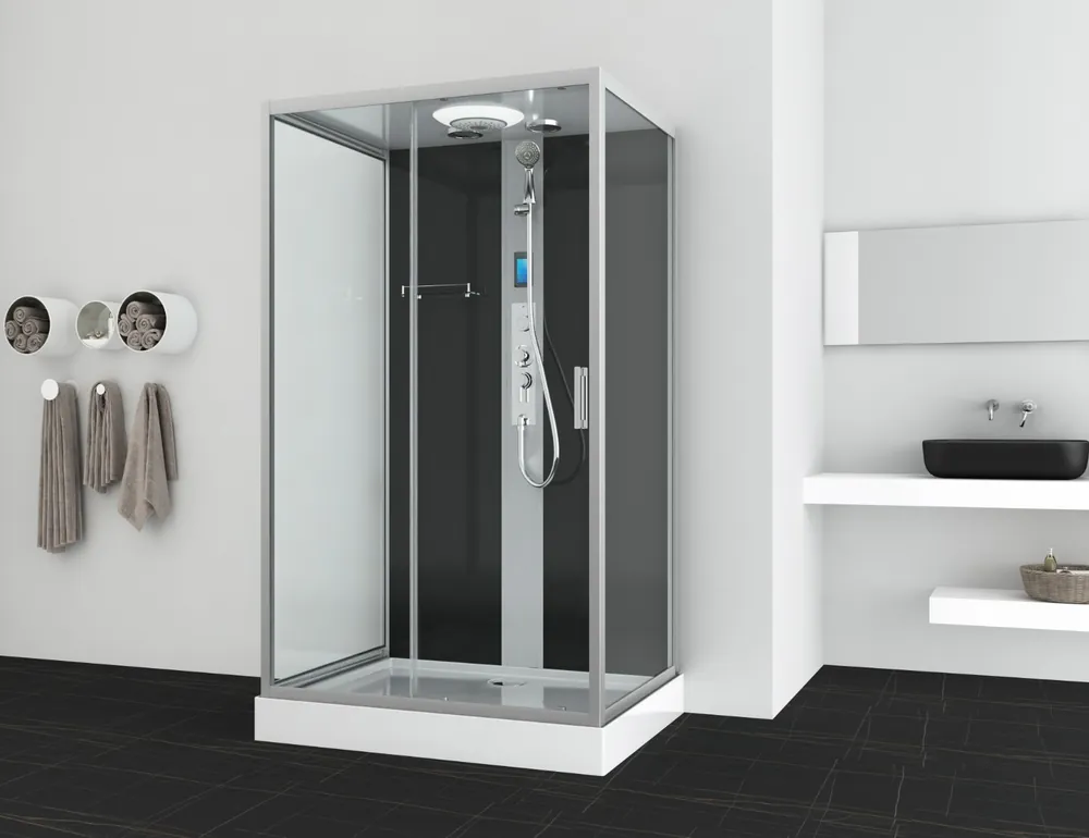 Badstuber Boston complete douchecabine 120x90x215cm chroom In De Mode
