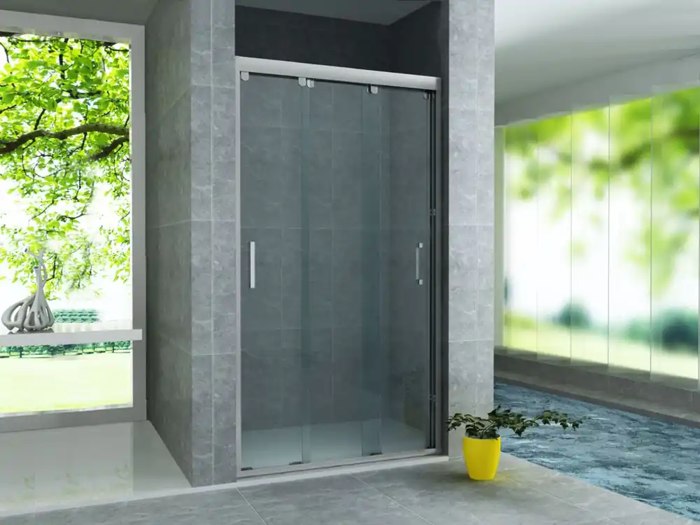 Sanigoods Toru schuifdeur 3-delig 90cm chroom Nieuw