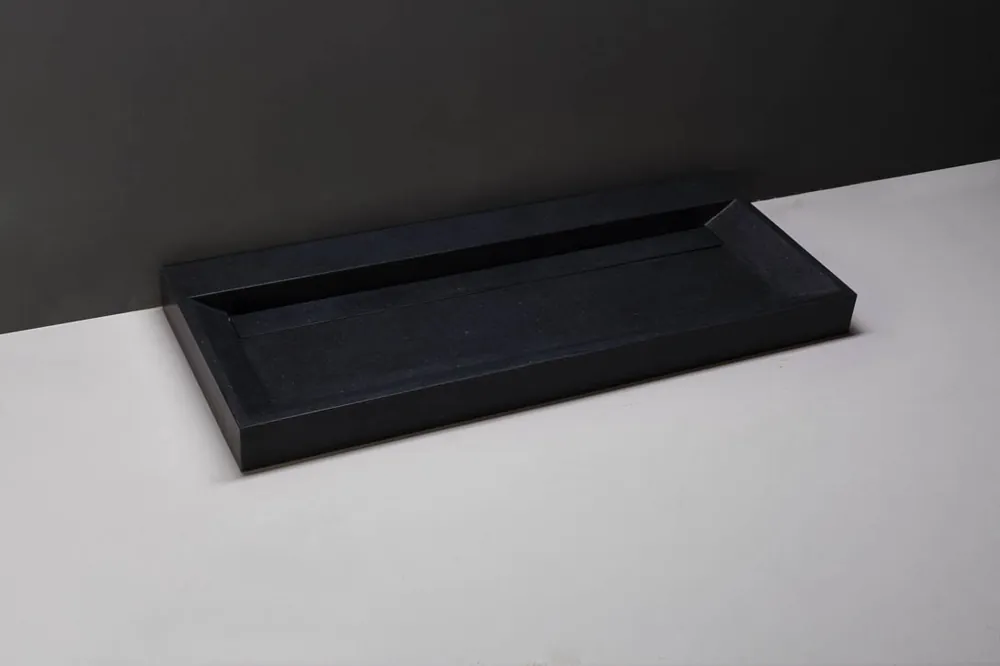 Forzalaqua Bellezza wastafel 120x50cm met 2 kraangaten graniet Meest Verkocht