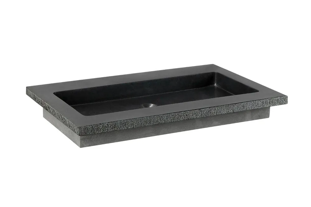 Forzalaqua Nova wastafel 60x50cm met kraangat graniet gezoet en gefrijnd Alleen Vandaag