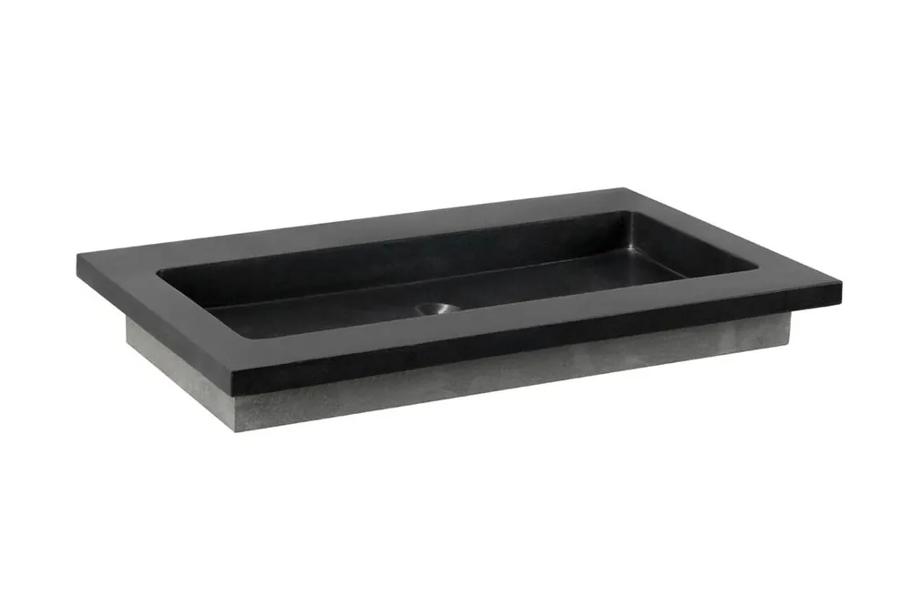 Forzalaqua Nova wastafel 80x50cm met kraangat graniet gezoet Laatste Versie