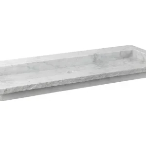 Aanbieding Forzalaqua Nova wastafel 120x50cm met kraangat carrara gekapt