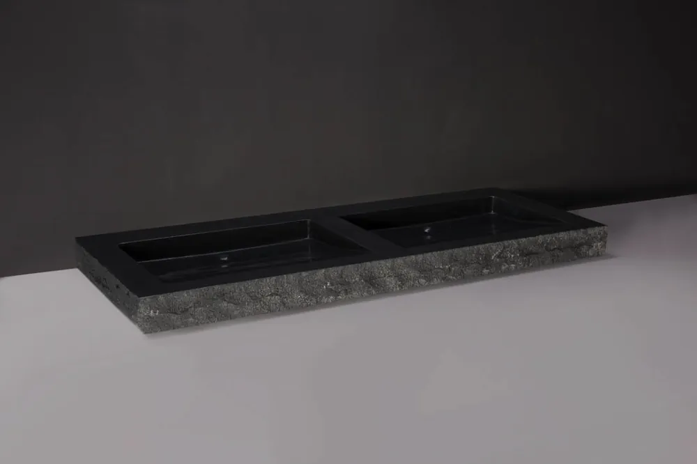 Forzalaqua Palermo wastafel 140x50cm zonder kraangaten graniet gekapt Goedkoop