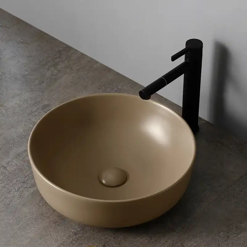 Saniclear Pura waskom 42cm wastafel taupe Populair