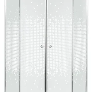 Garantie Inbegrepen Kerra Pixel douchecabine kwartrond 80x80cm chroom