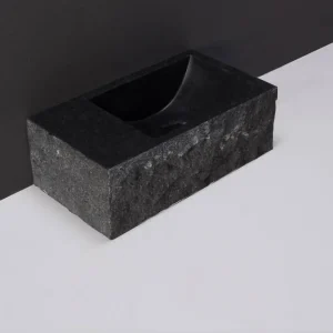 Alleen Vandaag Forzalaqua Venetia fontein 30x15cm links met kraangat graniet gekapt