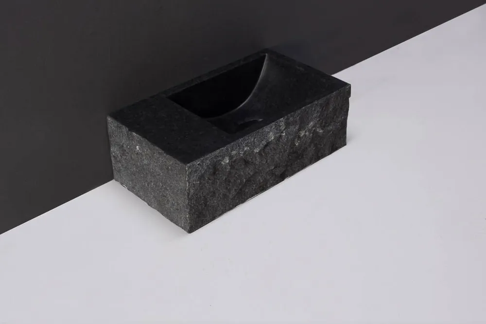 Alleen Vandaag Forzalaqua Venetia fontein 30x15cm links met kraangat graniet gekapt