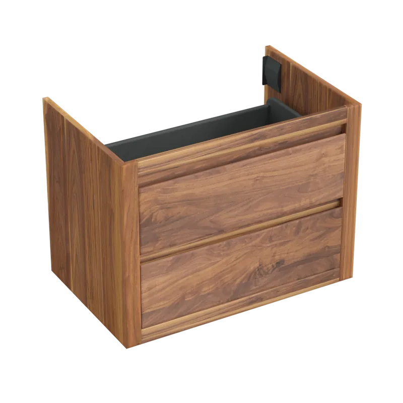 Wereldwijde Verzending Forzalaqua Gela onderkast 80cm 2 lades pure walnut