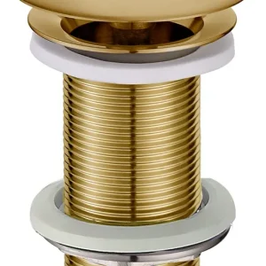 Mueller Gold vaste waste verlengd 5/4" geborsteld messing Authentiek