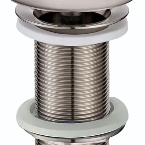 Mueller Round vaste waste verlengd 5/4" geborsteld staal Exclusief