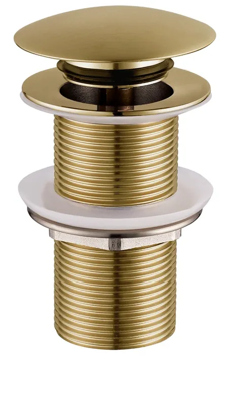 Mueller Gold clickwaste verlengd 5/4" geborsteld messing Snelle Levering