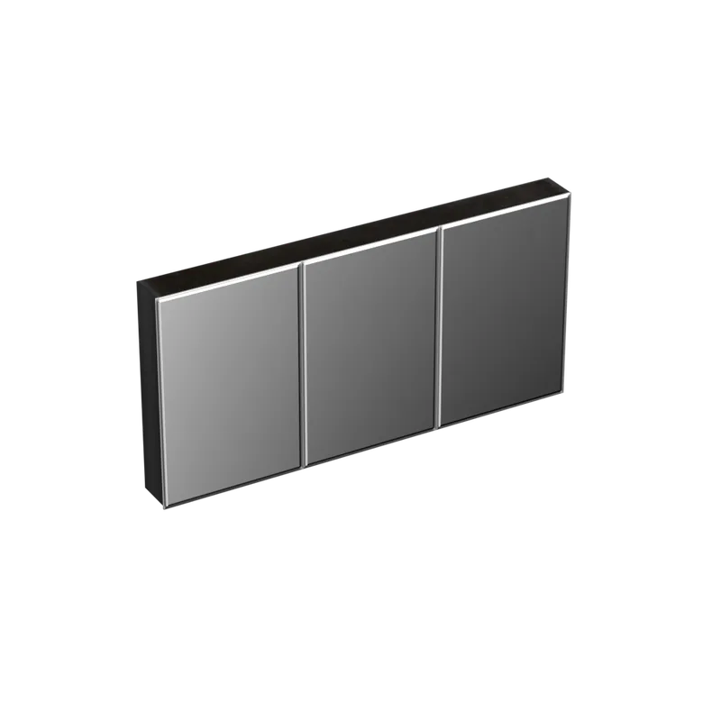 Bestel Nu Forzalaqua Uni spiegelkast 140x70cm met 3 deuren black oiled
