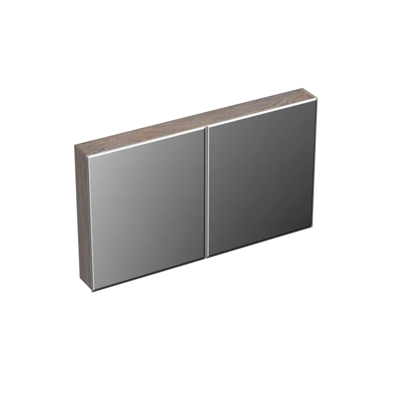 Alleen Vandaag Forzalaqua Uni spiegelkast 120x70cm met 2 deuren silver grey